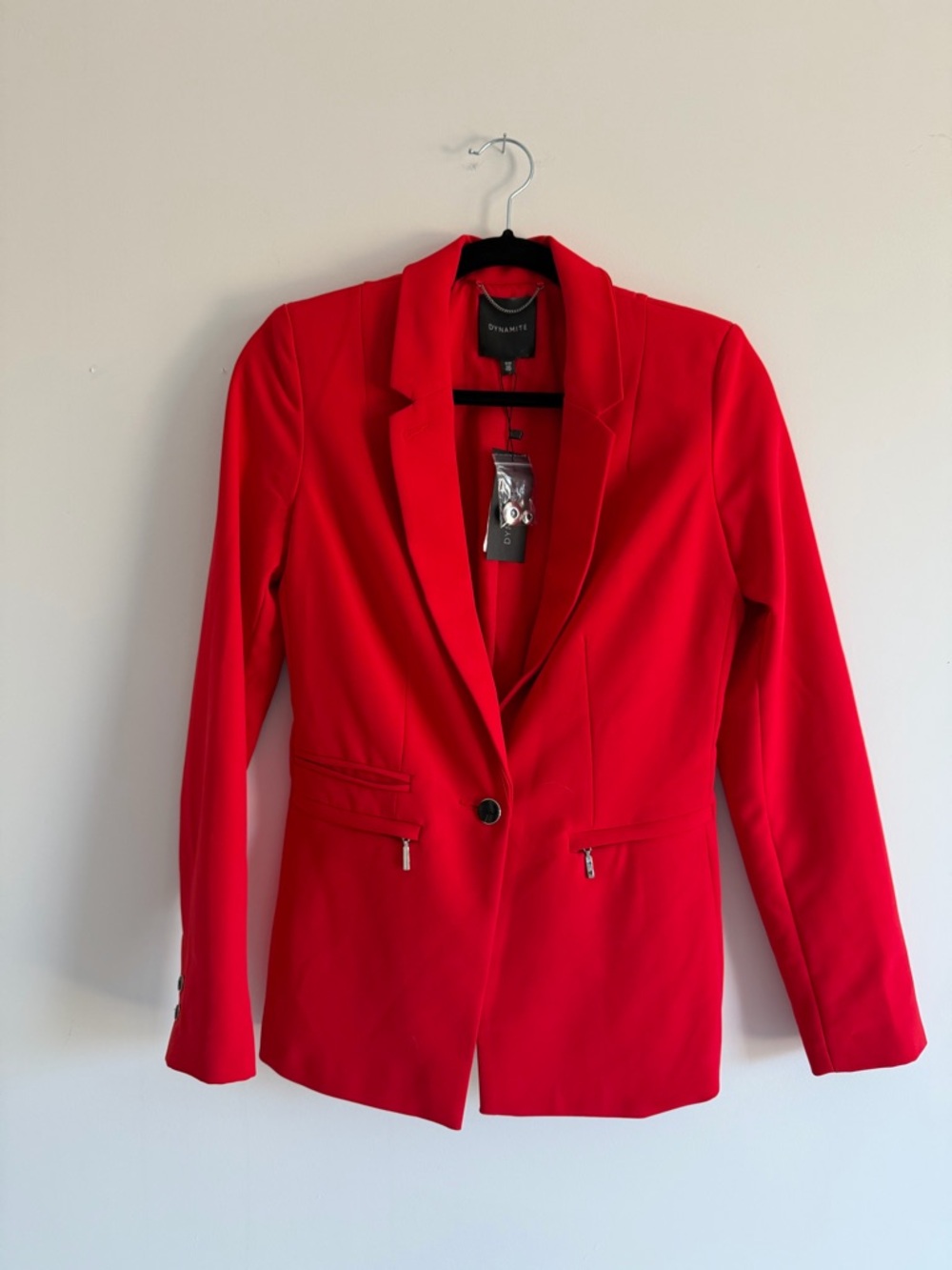NWT Dynamite Red Fitted Blazer | Classic Tailored | XS